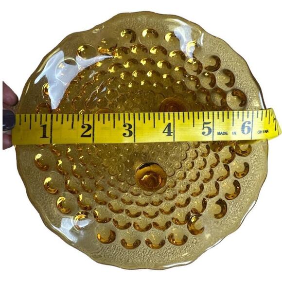 Vintage Ember Thumbnail Small Glass Candy Relish Dish With Legs 6.5"W - 2.5"H - Picture 4 of 5